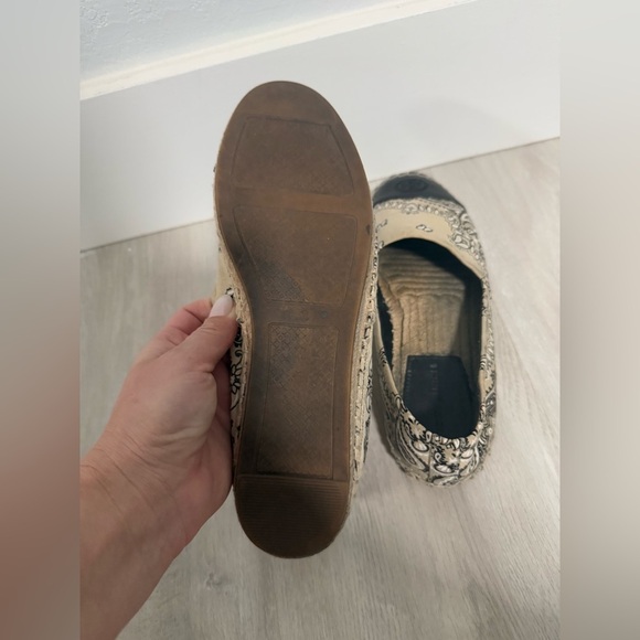 Tory Burch Espadrilky Color Block Flat Espadrille White/Black Size 7.5 - Picture 3 of 10